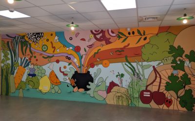 La fresque participative pour la cuisine commune de CHAUD BOUILLON à Fives